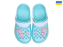 Кроксы Rai Shoes 009 бірюзовий в магазине Фонтан Обуви