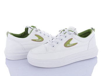 Кроссовки Violeta 149-65 white-green в магазине Фонтан Обуви