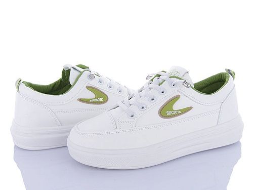 Кроссовки Violeta 149-65 white-green в магазине Фонтан Обуви