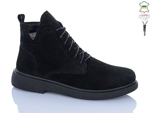 Ботинки Sali 3-1 чорний з чор-п.батал в магазине Фонтан Обуви