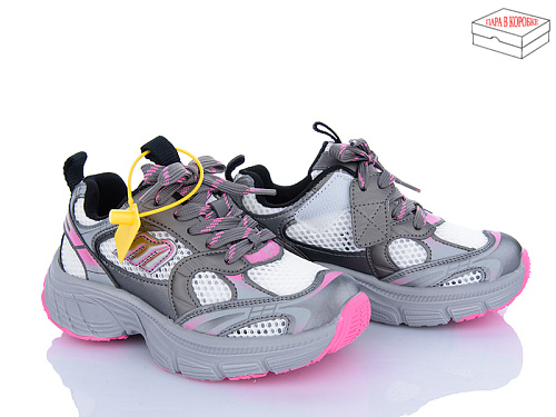 Кроссовки Calorie B001-1 сір-рожевий (31-37) в магазине Фонтан Обуви