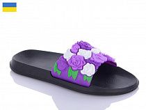 Шлепанцы Tismel 312 цветы-фиолетовый в магазине Фонтан Обуви