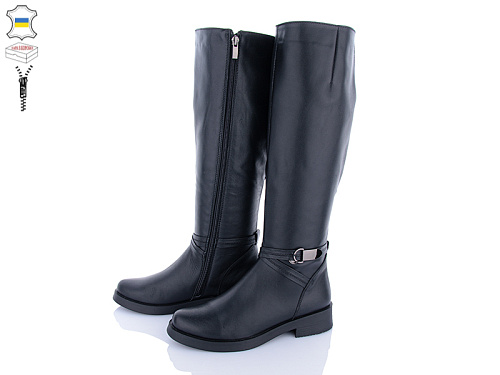 Сапоги Mona Liza 305 чорний шк. в магазине Фонтан Обуви