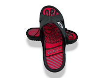 Шлепанцы Rai Shoes 12 чорний-червоний в магазине Фонтан Обуви