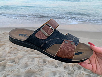 Шлепанцы Gurkem MKN6834 black-camel в магазине Фонтан Обуви