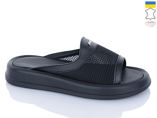 Шлепанцы Sali 2290 чорний к чор-п. в магазине Фонтан Обуви