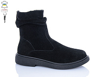 Ботинки Sali 9 чорний з чор-п.зима в магазине Фонтан Обуви