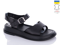 Босоножки Garti 140 чёрная кожа в магазине Фонтан Обуви