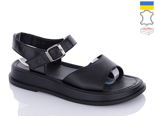 Босоножки Garti 140 чёрная кожа в магазине Фонтан Обуви