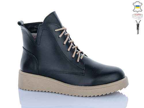 Ботинки Sali 33 чорний к беж-п.зима в магазине Фонтан Обуви