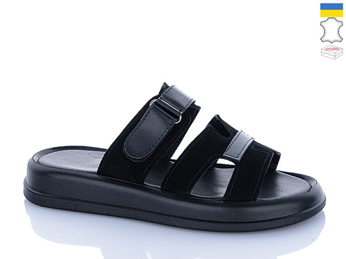 Шлепанцы Sali 5-1 чорний з чр-п. в магазине Фонтан Обуви