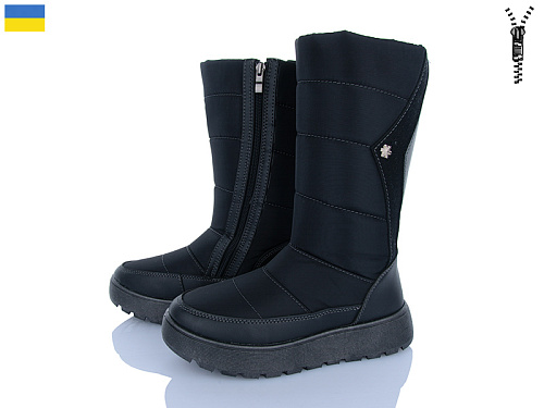 Дутики Paolla 1601 чорний в магазине Фонтан Обуви