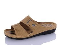 Шлепанцы Sali One 409 бежевий батал в магазине Фонтан Обуви