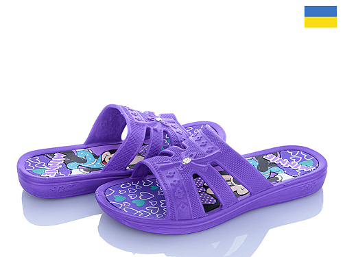 Шлепанцы Golden Lion Міккі фіолетовий в магазине Фонтан Обуви