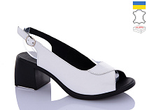 Босоножки Sali 150 білий чор-п. в магазине Фонтан Обуви