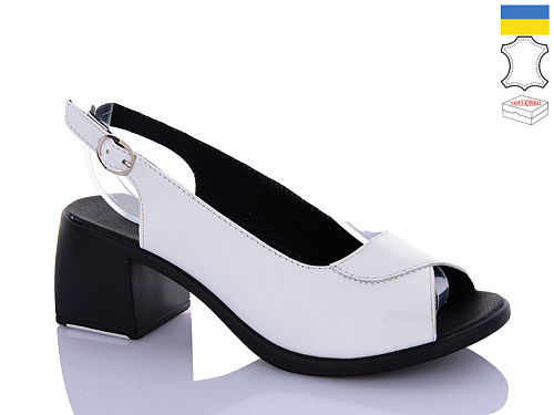 Босоножки Sali 150 білий чор-п. в магазине Фонтан Обуви