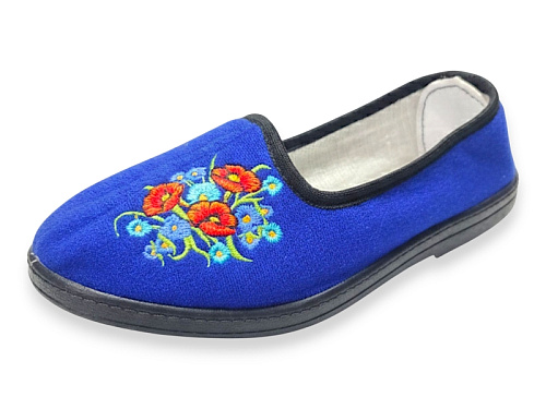 Тапочки Rai Shoes Вишивка капці жін.синій в магазине Фонтан Обуви