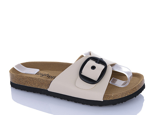 Шлепанцы Minghong 2501 beige в магазине Фонтан Обуви