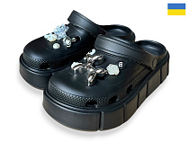 Кроксы Rai Shoes 152-2-6 чорний в магазине Фонтан Обуви