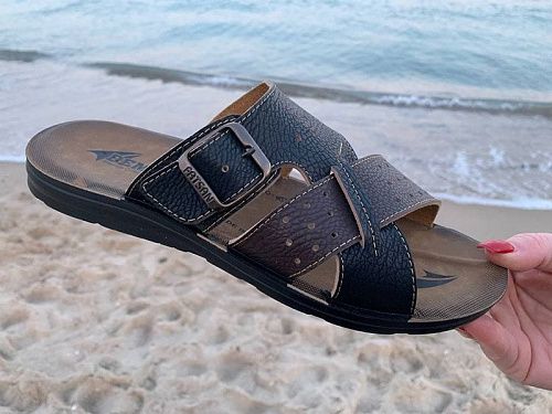 Шлепанцы Demur MKN6835 black-brown в магазине Фонтан Обуви