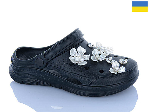 Кроксы Progress 414 чорний в магазине Фонтан Обуви