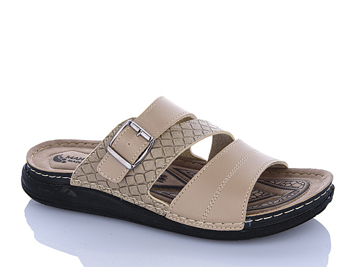 Шлепанцы Oskar 01-17 бежевий в магазине Фонтан Обуви