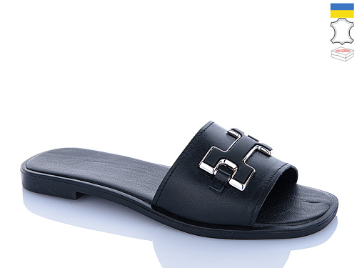 Шлепанцы Garti 05 чорний шк. в магазине Фонтан Обуви