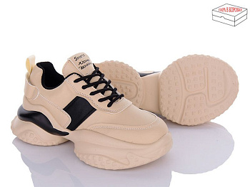 Кроссовки No Brand 8110 apricot-black в магазине Фонтан Обуви