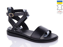 Босоножки Garti 145 чорний шкіра в магазине Фонтан Обуви