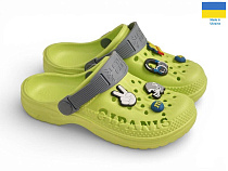 Кроксы Rai Shoes 009 салатовий в магазине Фонтан Обуви