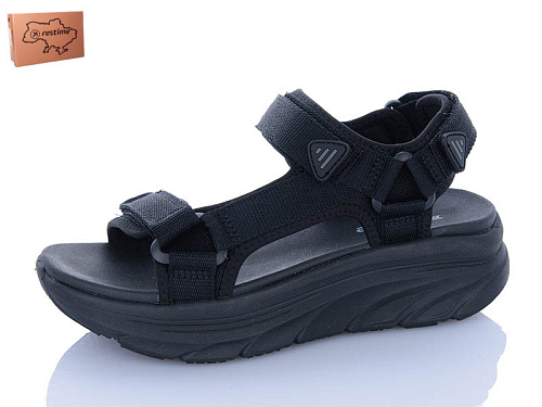 Босоножки Restime YWL26783 black в магазине Фонтан Обуви