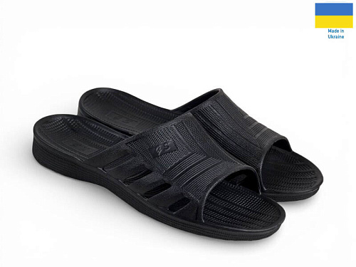 Шлепанцы Rai Shoes L108 чорний в магазине Фонтан Обуви