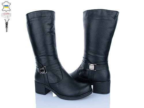 Сапоги Aba 244О чорний в магазине Фонтан Обуви