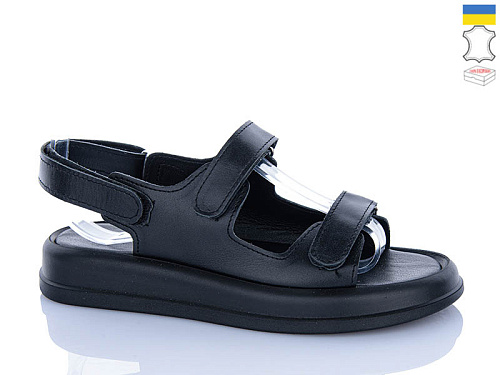 Босоножки Garti 002 чорний шк. в магазине Фонтан Обуви