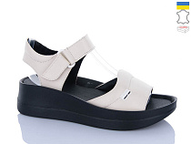 Босоножки Sali 261 бежевий чор-п. в магазине Фонтан Обуви