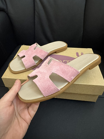 Шлепанцы 64 рожевий замш в магазине Фонтан Обуви