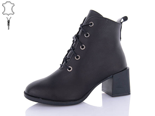 Ботинки Qq Shoes 640-1 black в магазине Фонтан Обуви