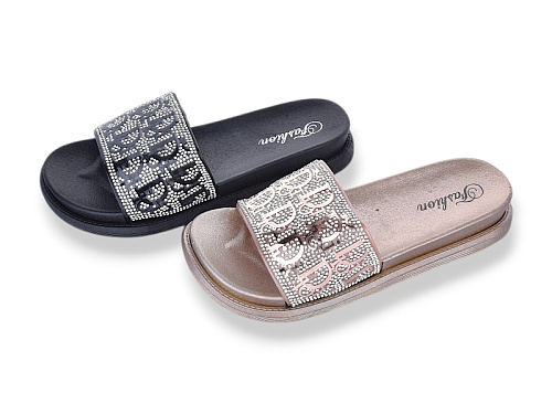 Шлепанцы Super Gear 01-888 black-rose mix в магазине Фонтан Обуви