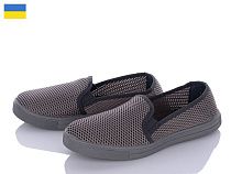 Слипоны No Brand C3 сітка сірий в магазине Фонтан Обуви