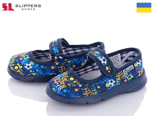 Тапочки Vitaliya Садок футбол т.синій в магазине Фонтан Обуви