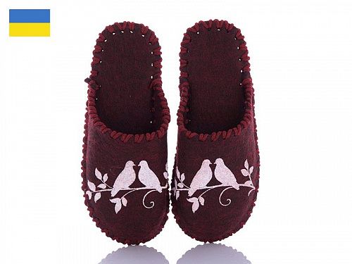 Тапочки Vends 295W бордо в магазине Фонтан Обуви