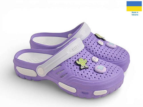 Кроксы Rai Shoes СД48 бузок в магазине Фонтан Обуви