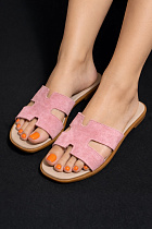 Шлепанцы 64 рожевий замш в магазине Фонтан Обуви