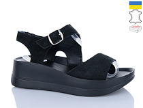 Босоножки Garti 4 чорний замш в магазине Фонтан Обуви