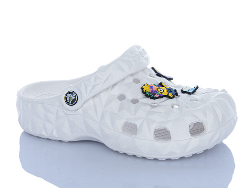 Кроксы Violeta 8-506 white в магазине Фонтан Обуви