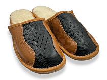 Тапочки Rai Shoes Капці 1 чол.чор-рудий в магазине Фонтан Обуви