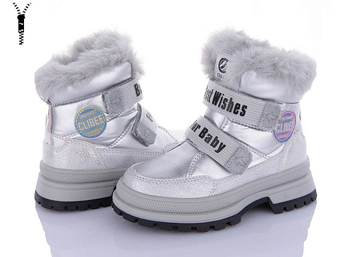 Ботинки Clibee HB315 silver в магазине Фонтан Обуви