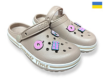 Кроксы Rai Shoes 328 бежевий в магазине Фонтан Обуви