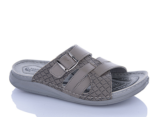 Шлепанцы Oskar 01-18 сірий в магазине Фонтан Обуви