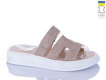 Шлепанцы Sali 1501-25 бежевий з біл-п. в магазине Фонтан Обуви